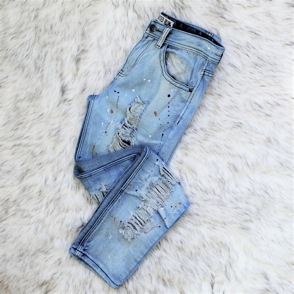 Painted Rum Other - Men's Painted Rum Distressed Jeans 32x32